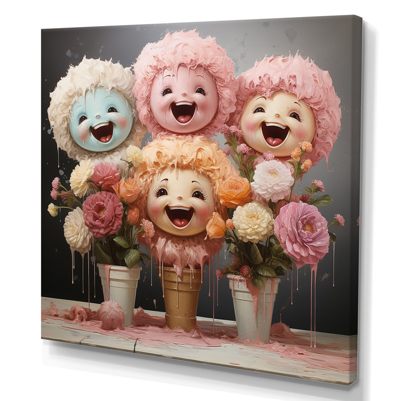 «Chuckling Cotton Candy I», art abstrait sur toile_105736, H 36 po x l 36 po x P 1,5 po, Toile tendue