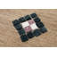 Tapis rond noué à la main taupe / noir / rose-919214380