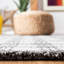 Tapis ivoire / noir touffeté à la main Plaid-1764287281