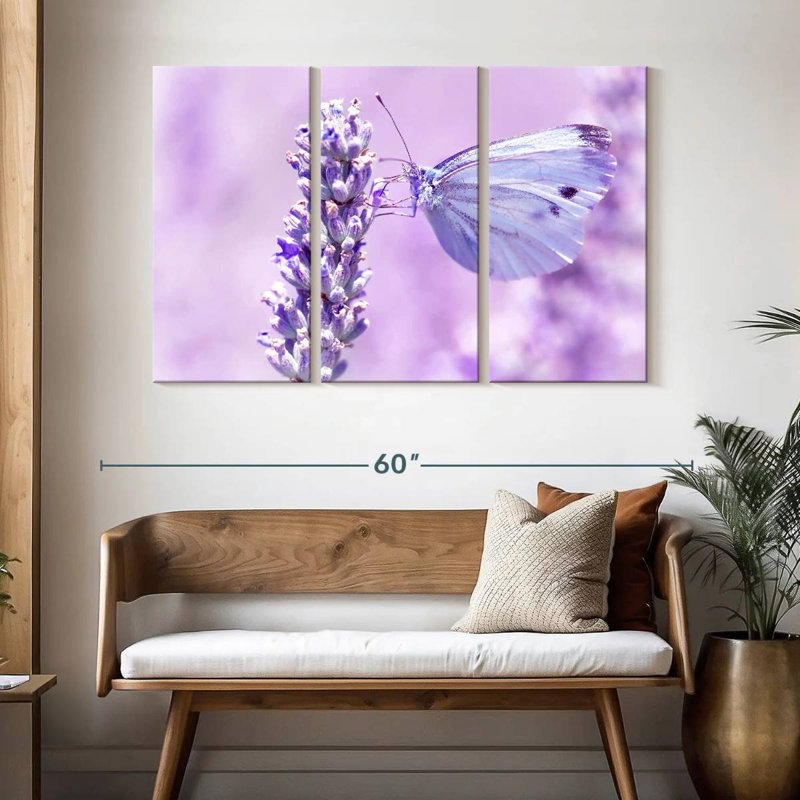 Lavender Butterfly, 32" H x 50" W