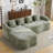 Full Compression L-Shape Sectional Sofa with Curved Chaise-798744743