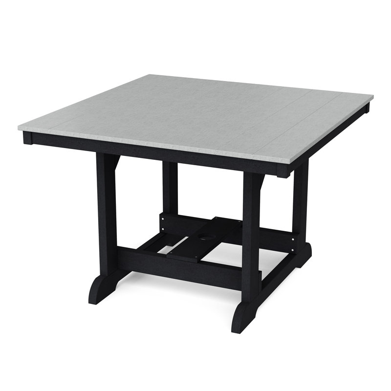 Heritage 5-Piece 44" x 44" Dining Set, Light Gray/Black