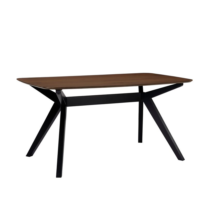 Wood Dining Table ,Walnut+Black