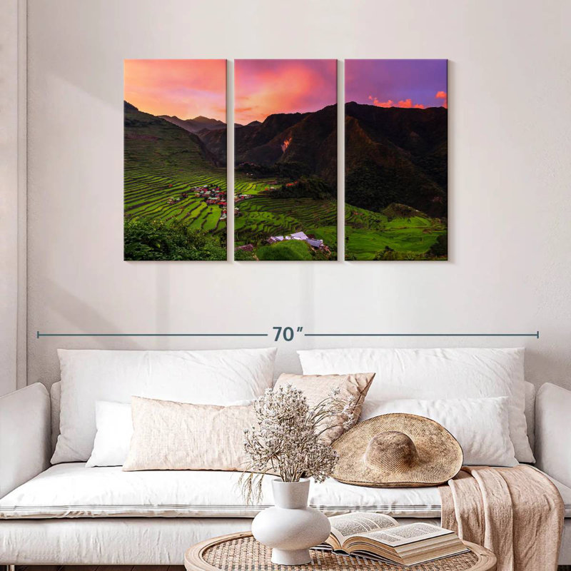 Alvord Batad Rice Terraces Sunset, 28" H x 45" W