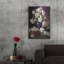 «Lark Manor ™», pivoines blanches dans un vase chinois bleu »par Christopher Pierce, art mural en métal-1333900091