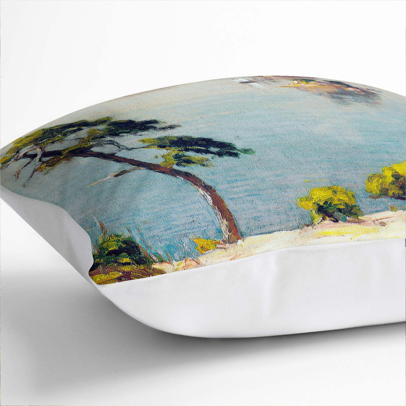 Floral Square Throw Cushion, 55cm H x 55cm W x 20cm D, White