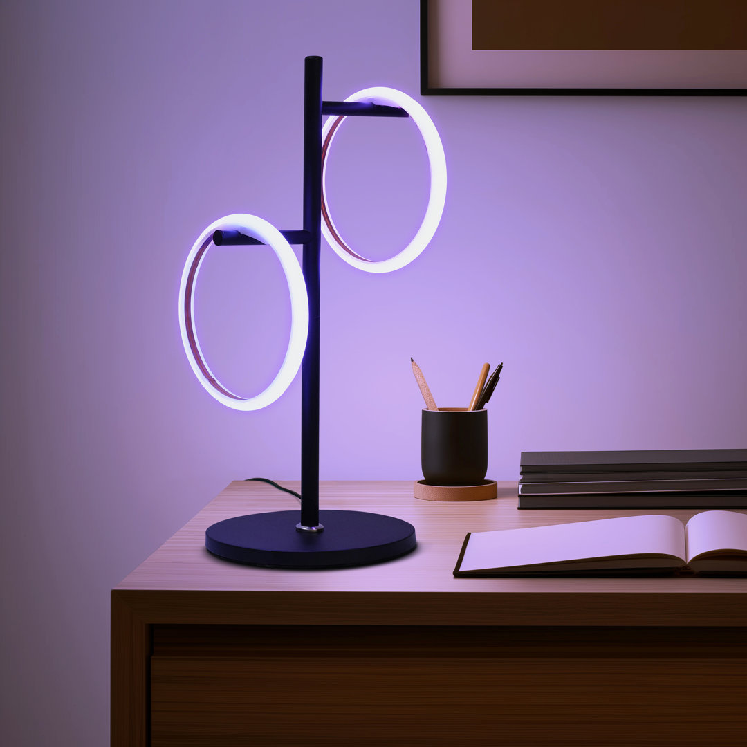 Saturn 21 in. Industrial Integrated LED Desk Table Lamp with Built-In Function Brightech