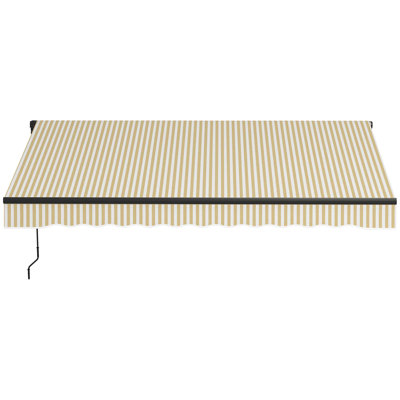 Outsunny Polyester Cover Retractable Patio Awning