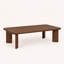 Table basse rectangulaire Liva en noyer massif - Table basse scandinave moderne fabriquée à la main, offerte en plusieurs dimensions.-1958684083