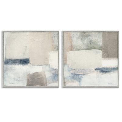 «Beige Modern Collage Shapes», ensemble de 2 giclées encadrées par Carol Robinson
