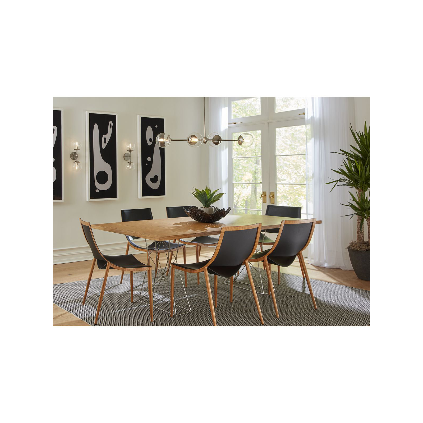 4 - Light Dimmable Kitchen Island Chandelier, Brushed Nickel