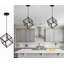 Luminaire suspendu chromé à 1 lumière Zema