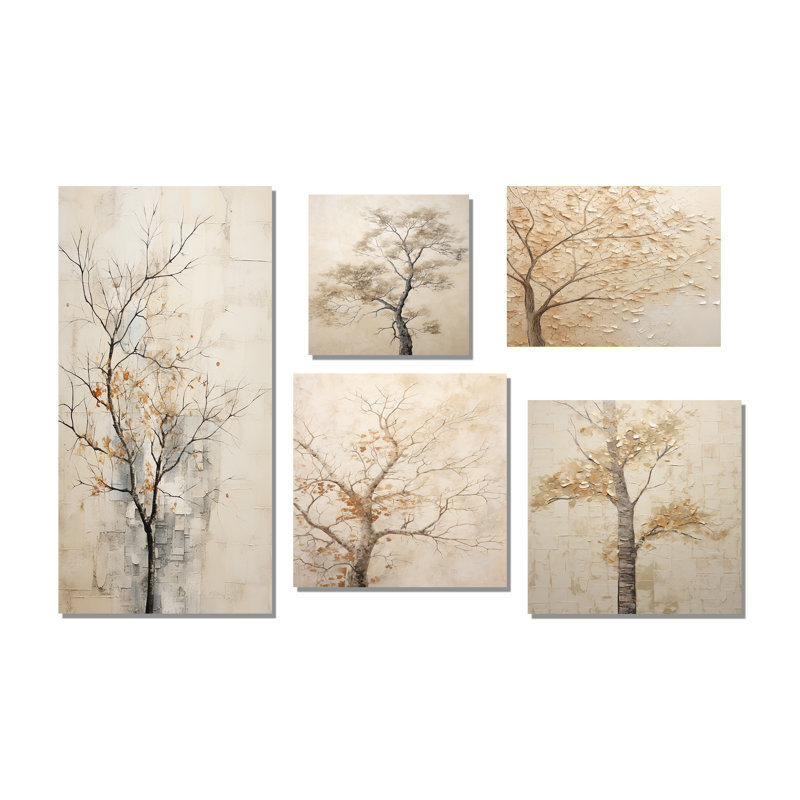 Minimalisme, érable beige, Melody IV, Toile tendue