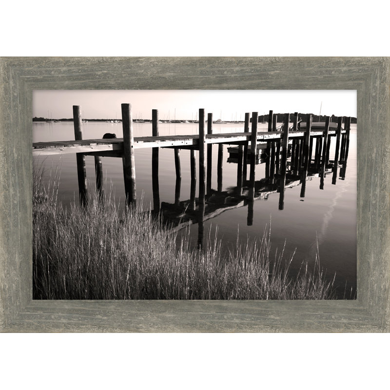 Dock' Framed Photographic Print on Glass, Espresso Framed, 29.75" H x 41.75" W x 1.25" D