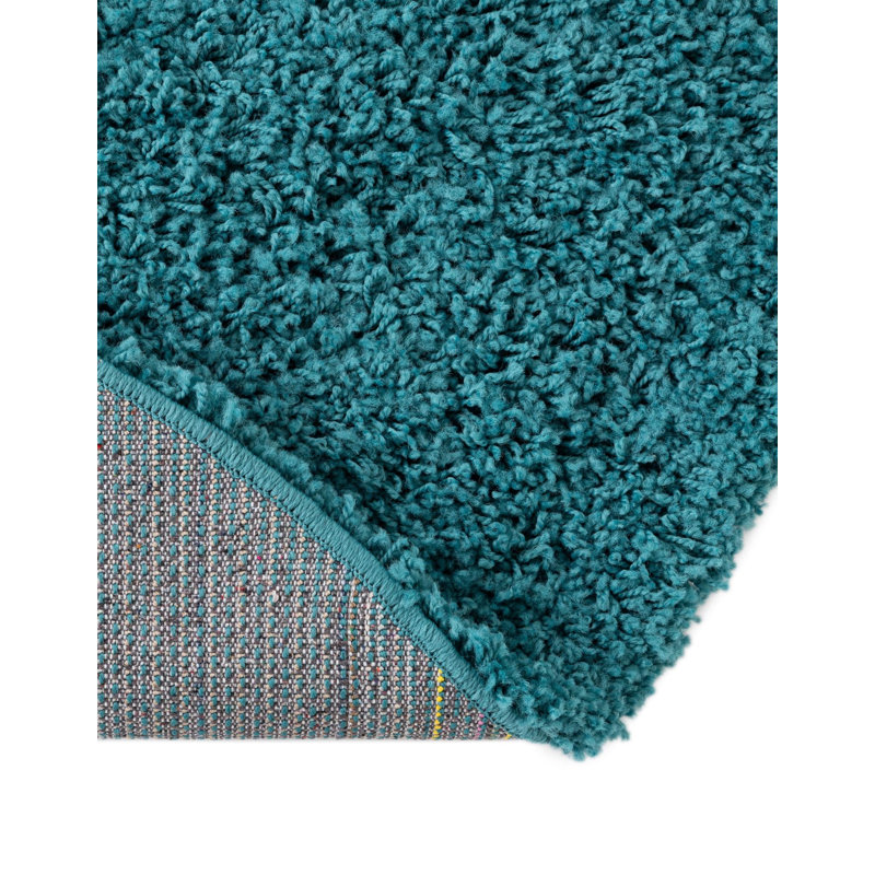 Tapis bleu profond Bethane, Oval 4'1" x 6'1", Bleu