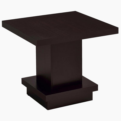 Mbala Cappuccino Square Pedestal End Table