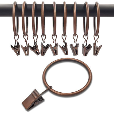 10 Pack Metal Curtain Clip Rings for Easy Hanging