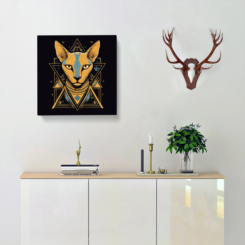 Egyptian Cat Geometric - Print