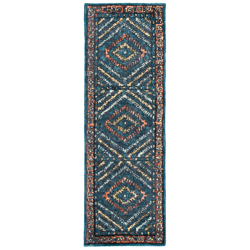 Tapis en laine touffeté à la main Illari, Tapis de couloir 2 pi 3 po x 9 pi