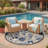 Ciann Floral Blue/Gray Indoor/Outdoor Area Rug-1915091306