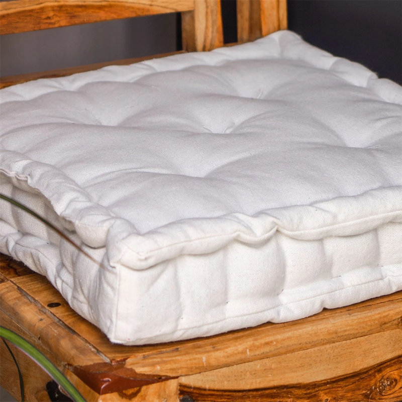 Nicola Spring - French Mattress Seat Cushion - 40cm, Cream