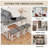 4 Piece Bar Table Set With Power Outlet And 3 Padded Stools-1724578292