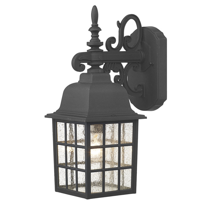 Aafreen Black Outdoor Wall Lantern