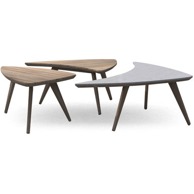 Triplica Outdoor Triangular Side Table
