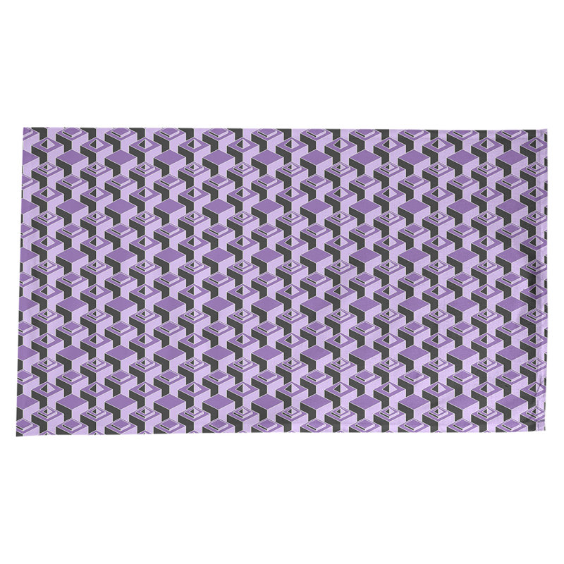Nappe de gratte-ciels classiques, Mauve / Noir
