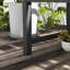 Banc extérieur gris en métal, 46 po. Pour balcon, cour, patio. Assise confortable, structure stable à charge maximale de 528 lb,