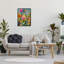 Peinture florale fantaisiste sur bois-93925813-93925815