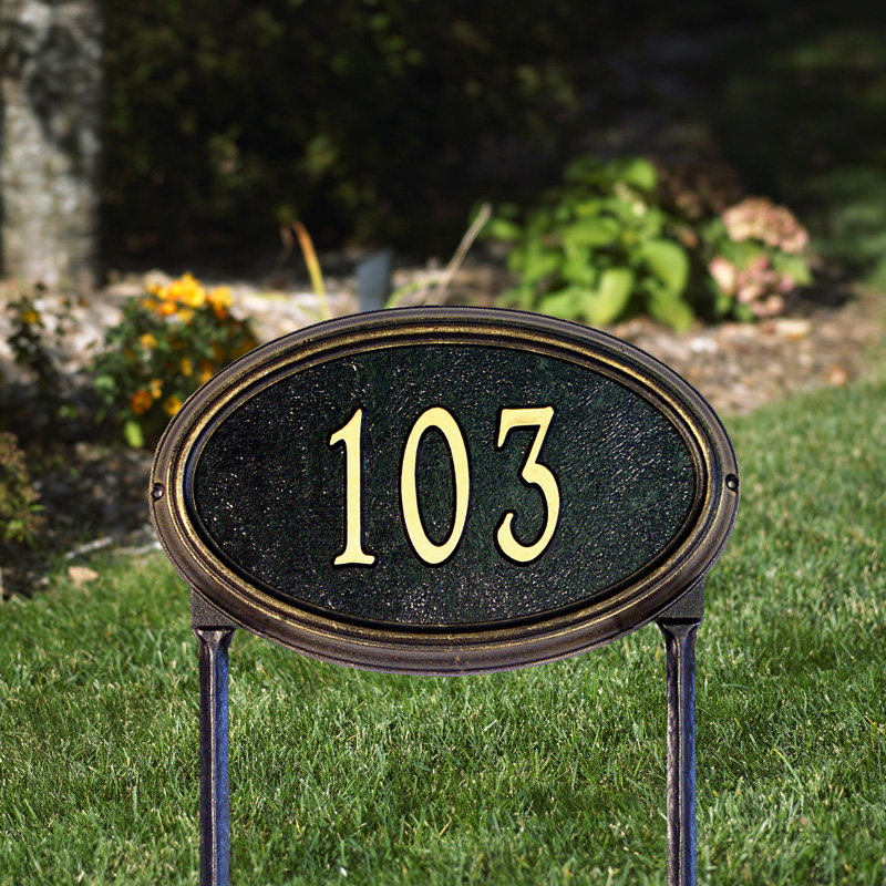 Concord 1-Line Lawn Address Sign Whitehall Products 