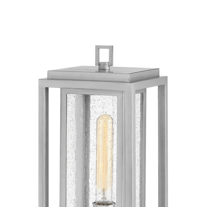 Luminaire sur mât câblé 16,5 po République, Nickel satiné