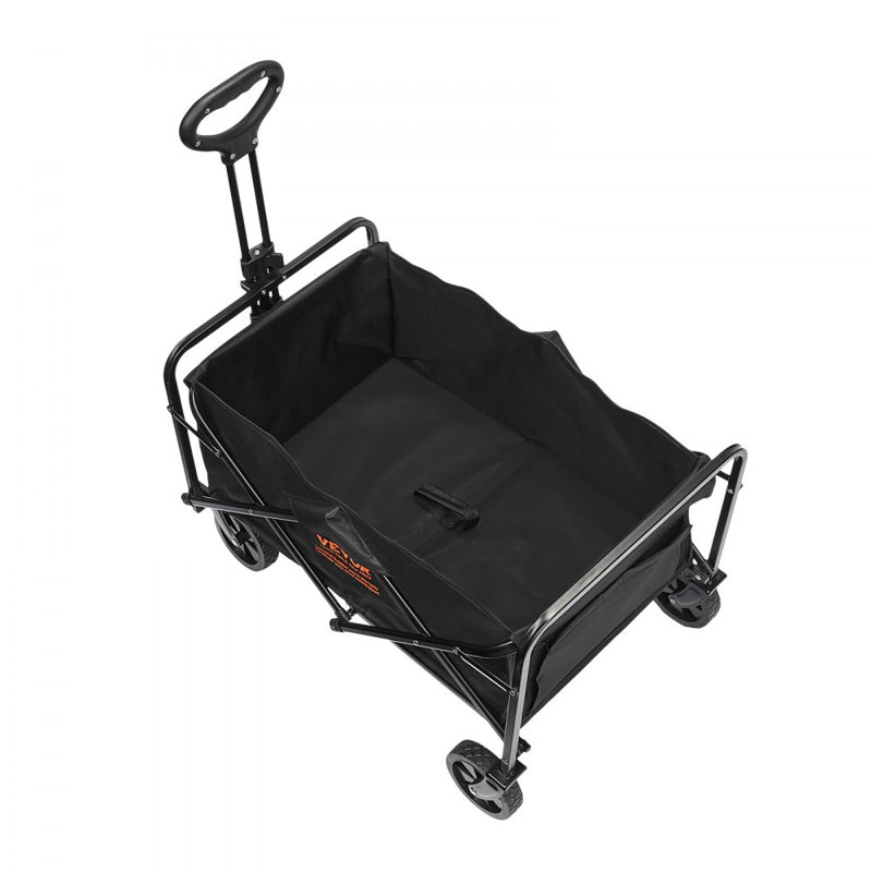 Collapsible Folding Wagon, 2 cu.ft Beach Wagon Cart with All-Terrain 5in Wheels
