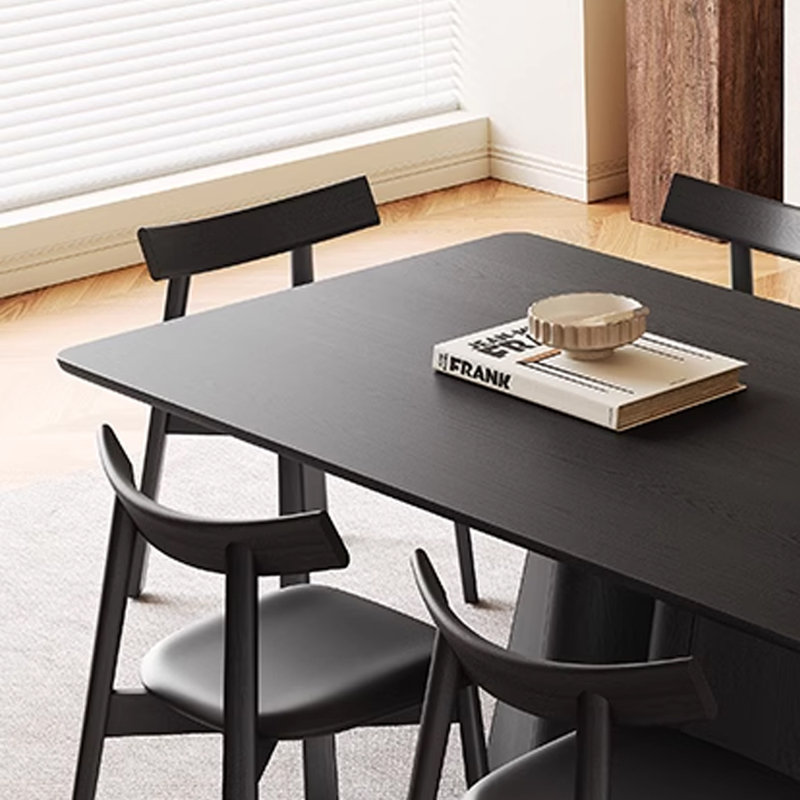 Ensemble de salle à manger rectangulaire en bois massif de style français rétro, H 29,53 po x L 55,12 po x l 31,5 po