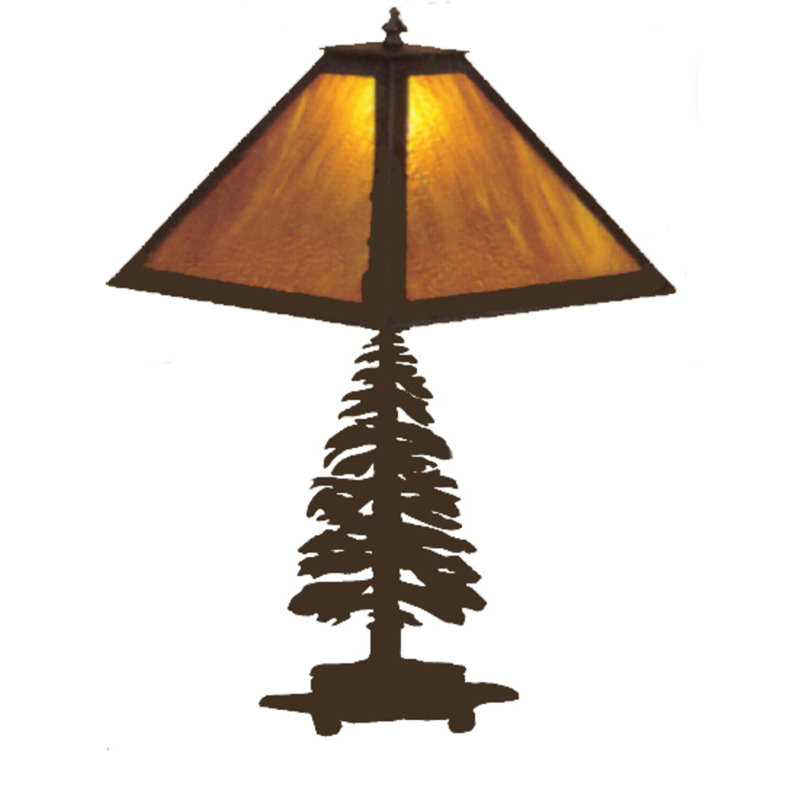 Rustic Lodge Table Lamp, Honey