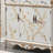 Hand-painted art storage sideboard.