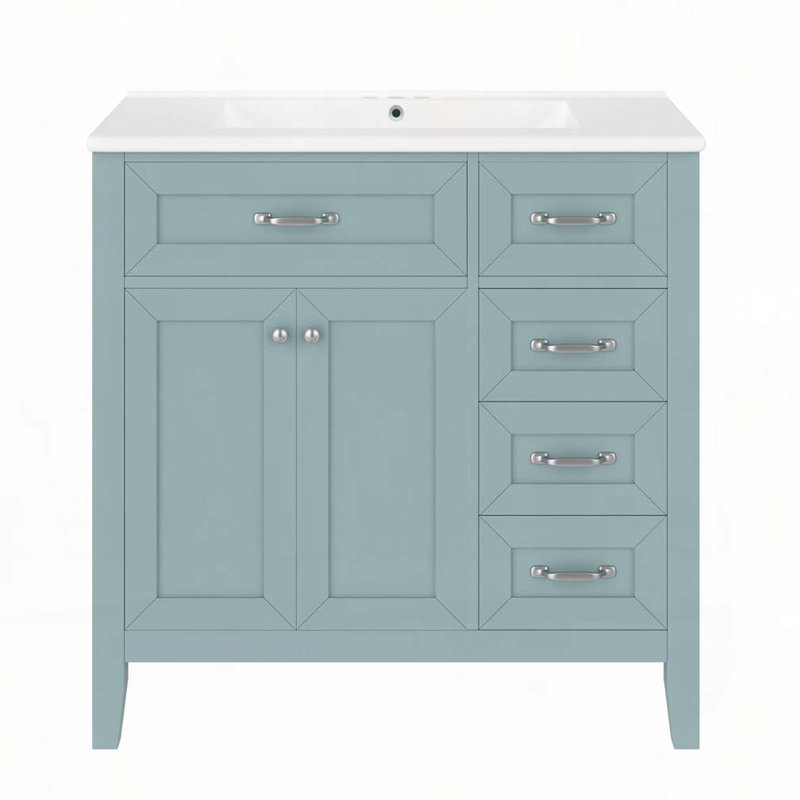 Meuble-lavabo 36 po avec lavabo, Vert