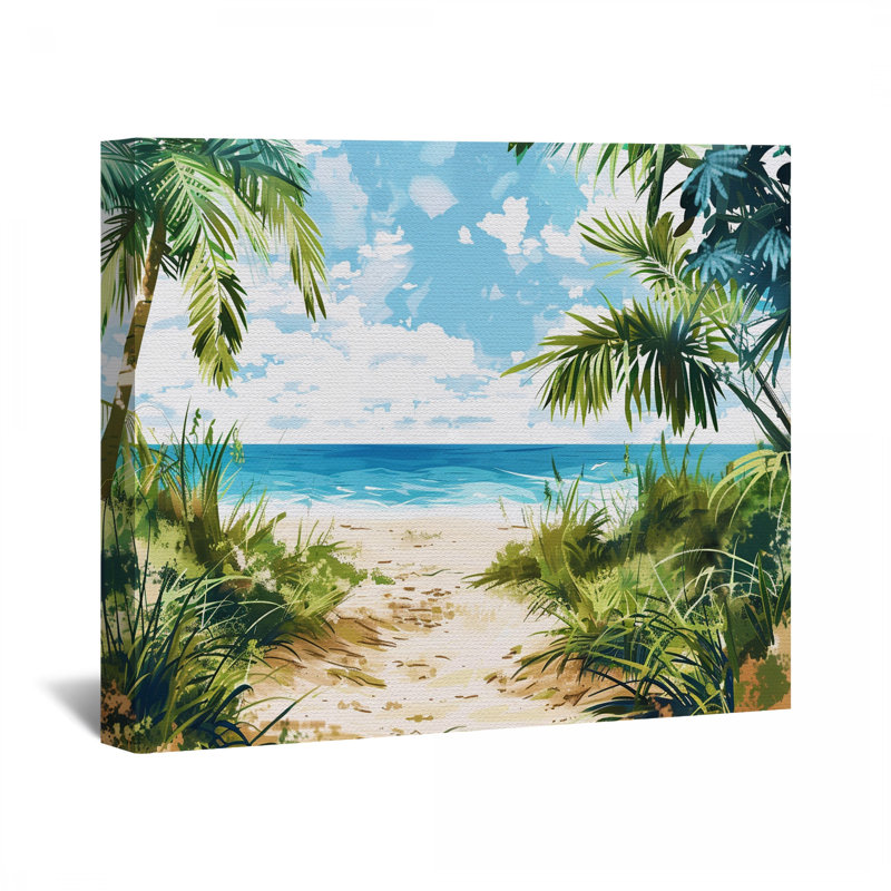 Toile de plage - Décoration murale de voyage, H 11 po x l 14 po