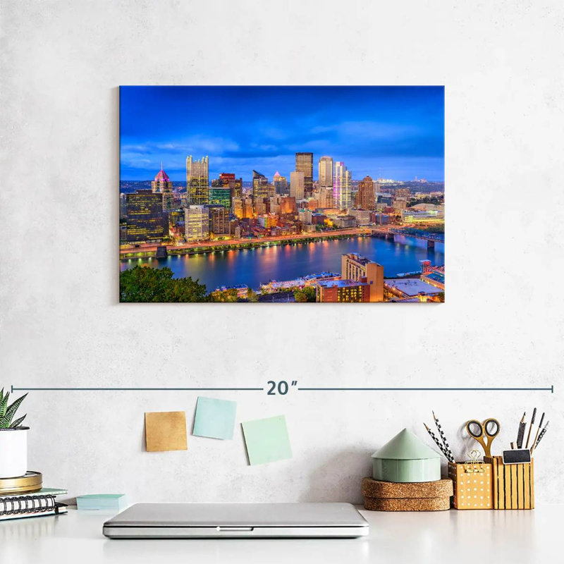 Sireci Pittsburgh Blue Hour, 8" H x 12" W
