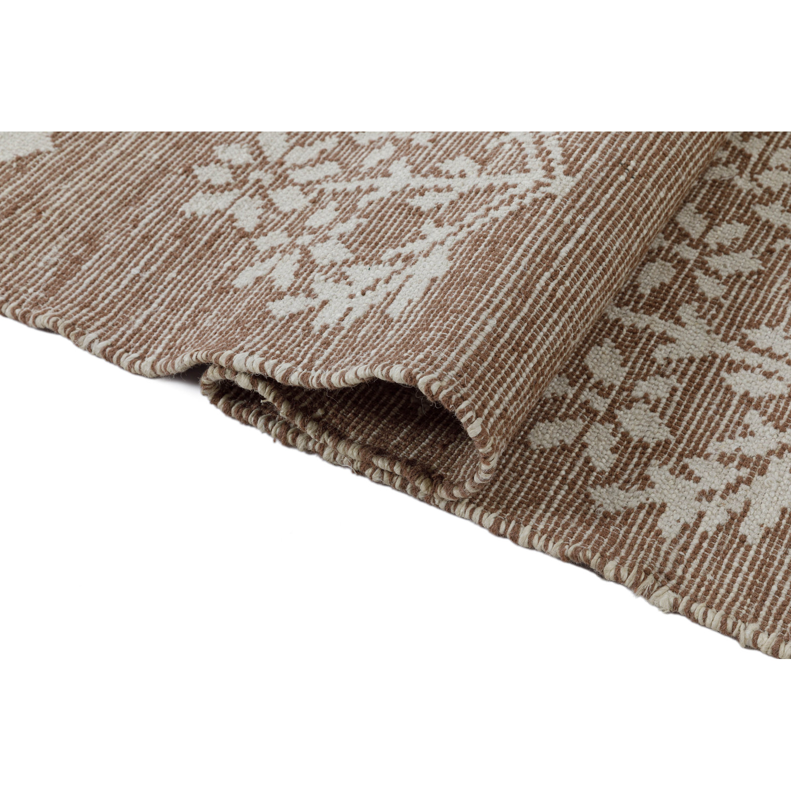 Heidi Botanical Flatweave Jute Rug, Clay, 5'x8'