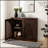 Cabinet With 2 Outlet Holes, Buffet Cabinet With Storage, Narrow Side Cabinet For Living Room Entryway Hallway Kitchen Coffee Bar-724934811