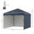 Outsunny 10' X 10' Pop Up Canopy Tent With 3 Sidewalls, Leg Weight Bags And Carry Bag, Height Adjustable, Instant Party Tent Event Shelter Gazebo For Garden, Patio-110258306