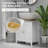 White Under Sink Bathroom Cabinet, U-shape Cut-out, 23.5"x11.75"x23.5"