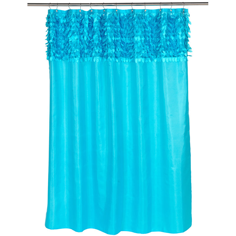 Rideau de douche simple Gallaher, Bleu cyan