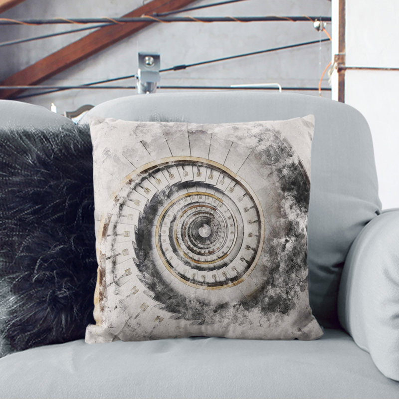 Spiral Staircase Architecture Vol.1 Scatter Cushion, Grey, 55cm H x 55cm W x 20cm D