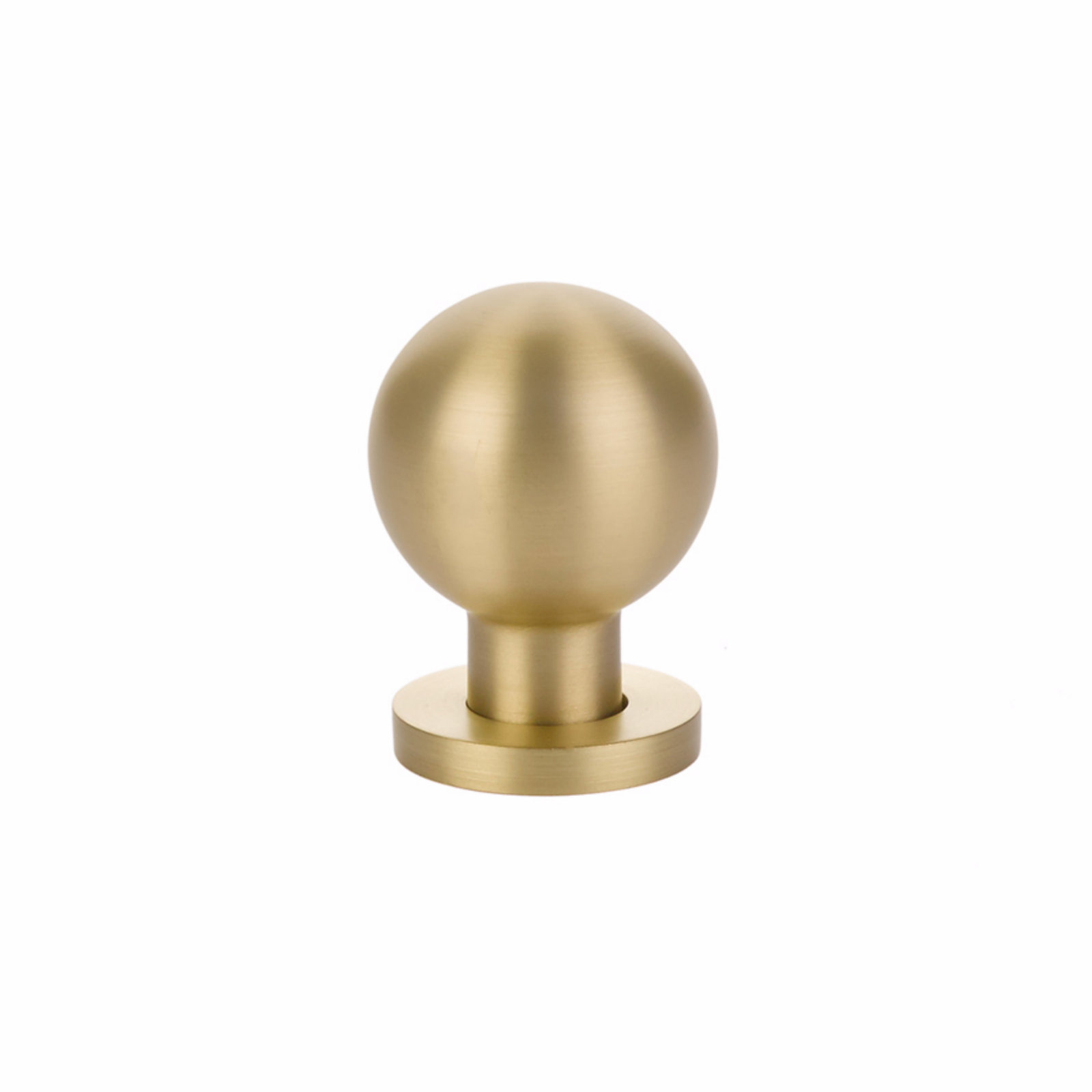 Globe Round Cabinet Knob, Satin Brass
