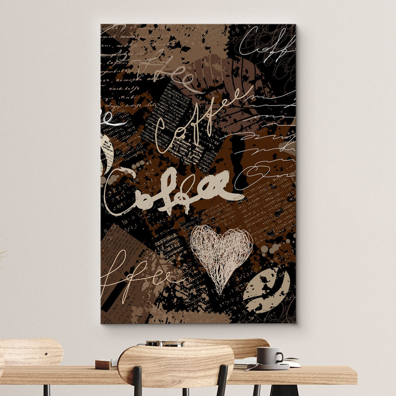 Café de style grunge, art moderne, H 36 po x l 24 po