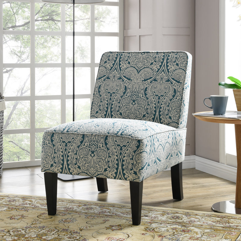 Fauteuil de chambre Marotta, Bleu cachemire
