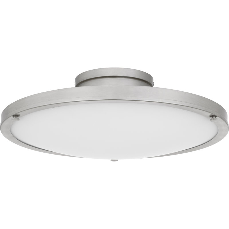 Donne Integrated LED Semi-Flush Mount With CCT Switch, Brushed Nickel